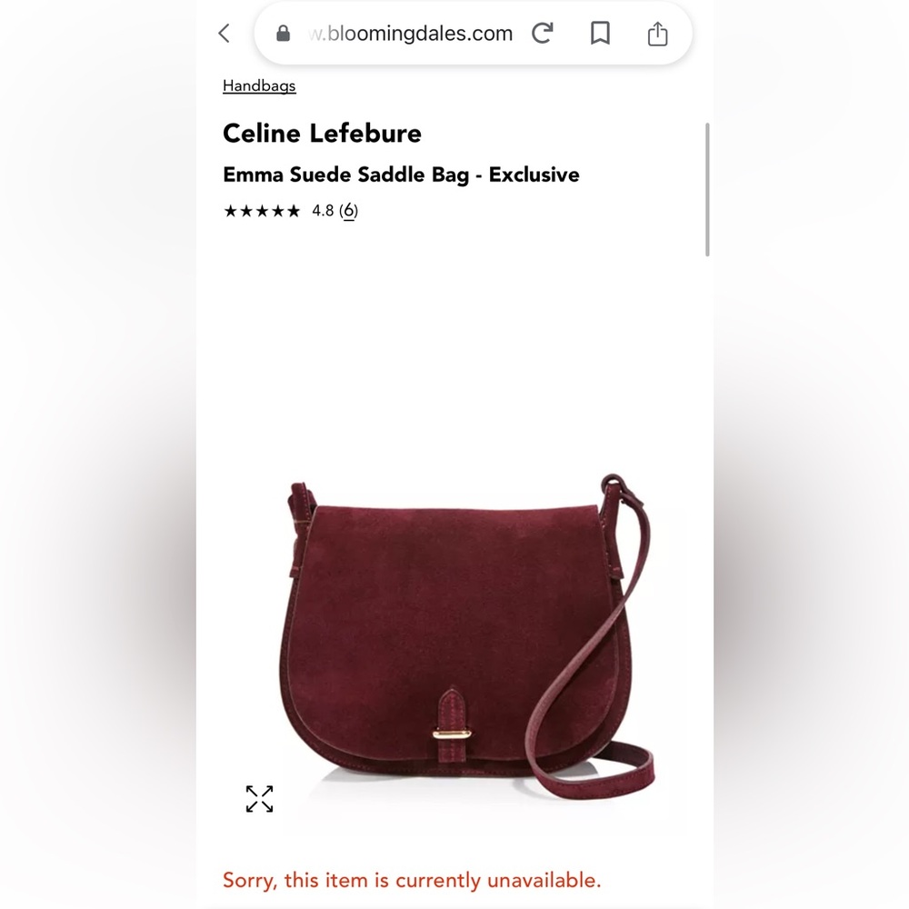 Celine Lefebure leather saddle bag